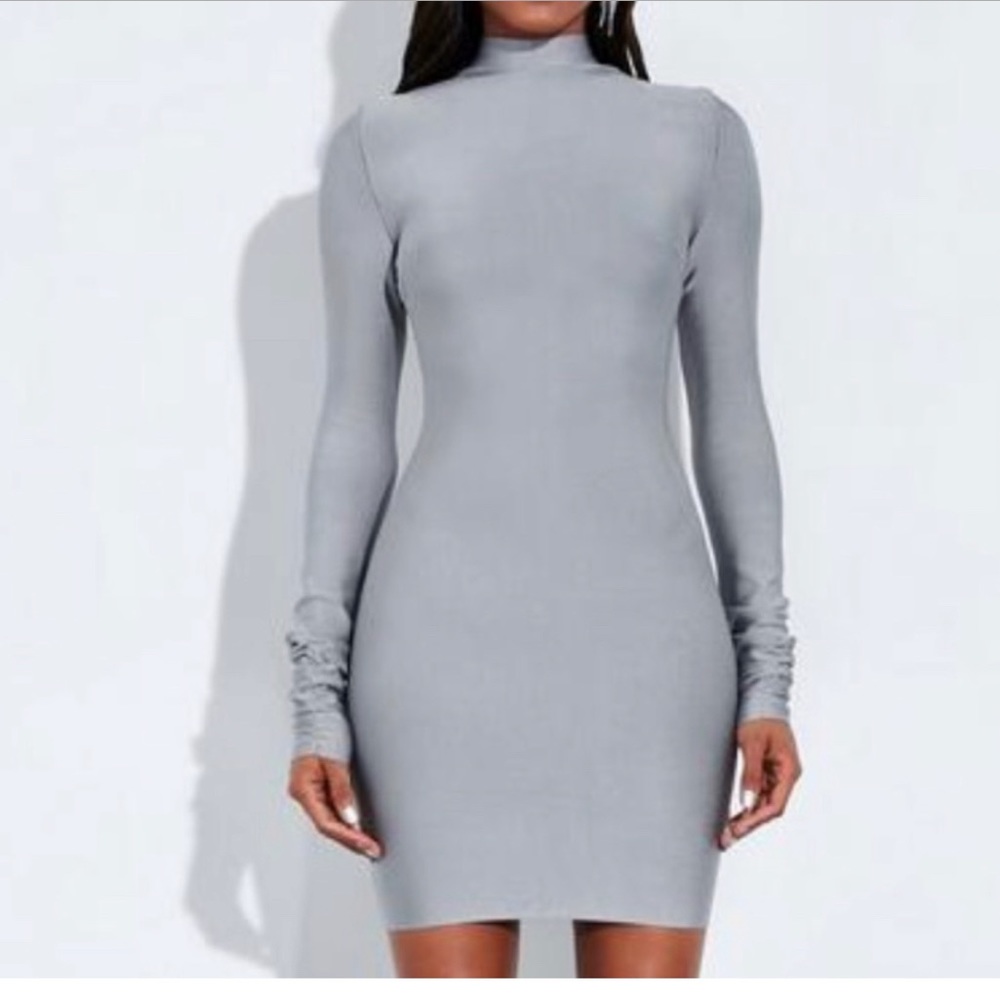 Light gold bandage mini dress